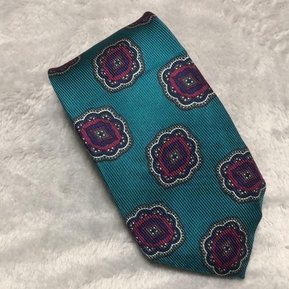Robert Talbott Other - Robert Talbots Aqua Blue Print Tie